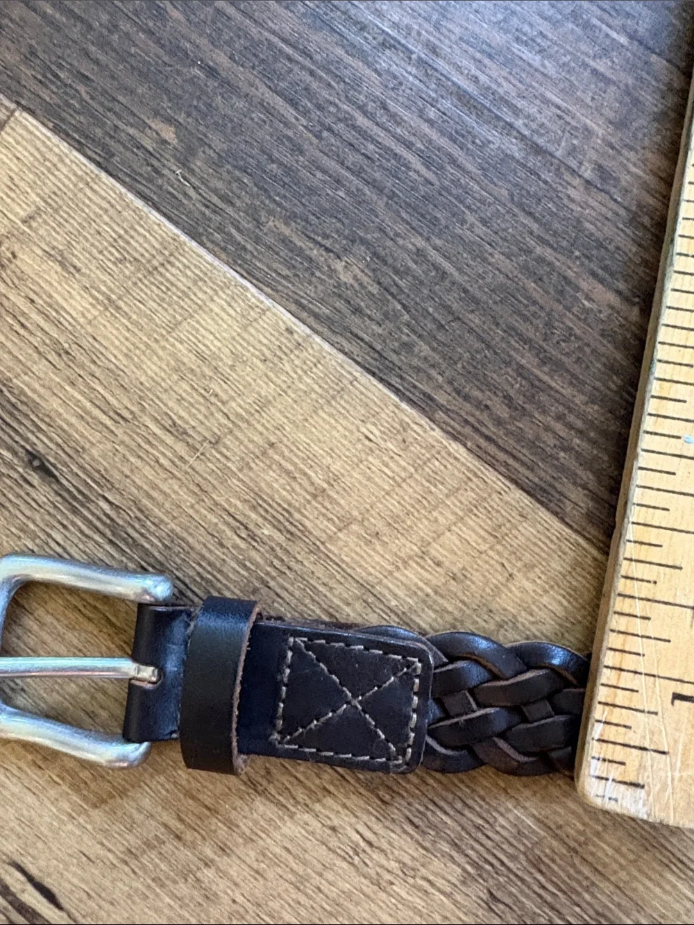 GAP Braided Leather Belt - Dark Brown